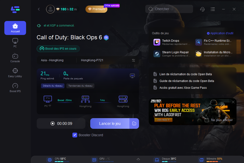 Meilleur emplacement vpn pour les bot lobbies dans Black Ops 6