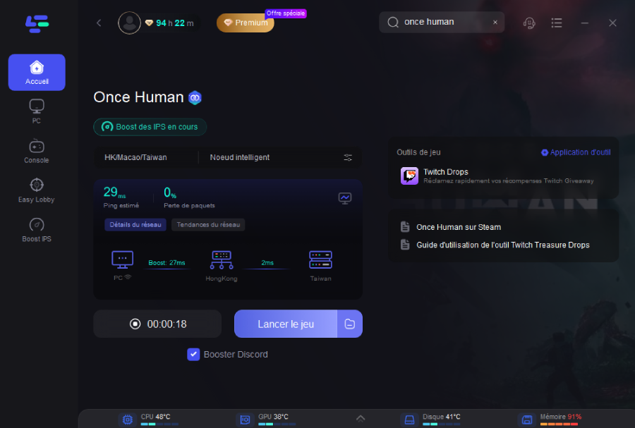 Quand aura lieu le prochain nettoyage de serveur Once Human