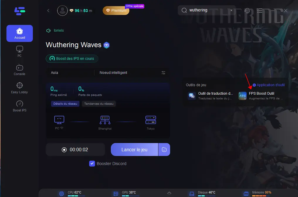 baisse des fps dans Wuthering Waves