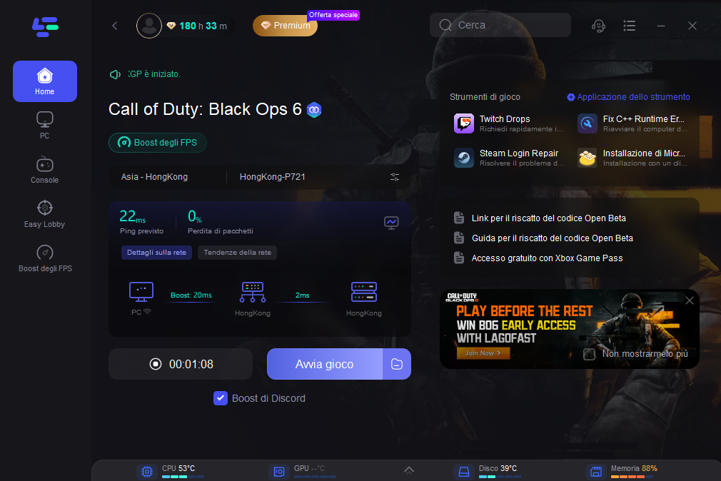 Correzione della connessione Black Ops 6 non riuscita