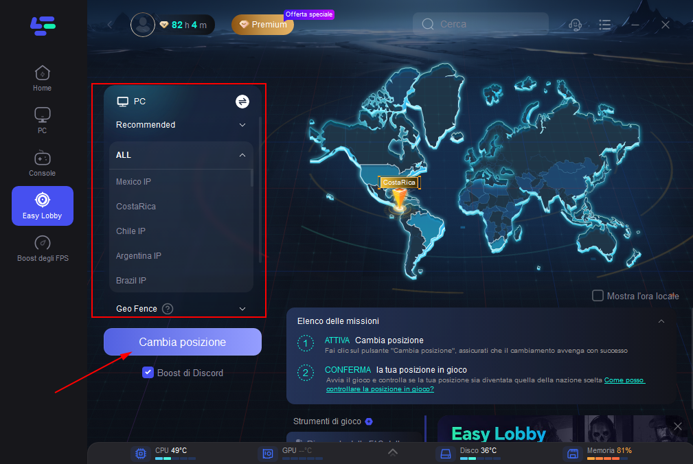 migliore posizione VPN per bot lobby Warzone 2