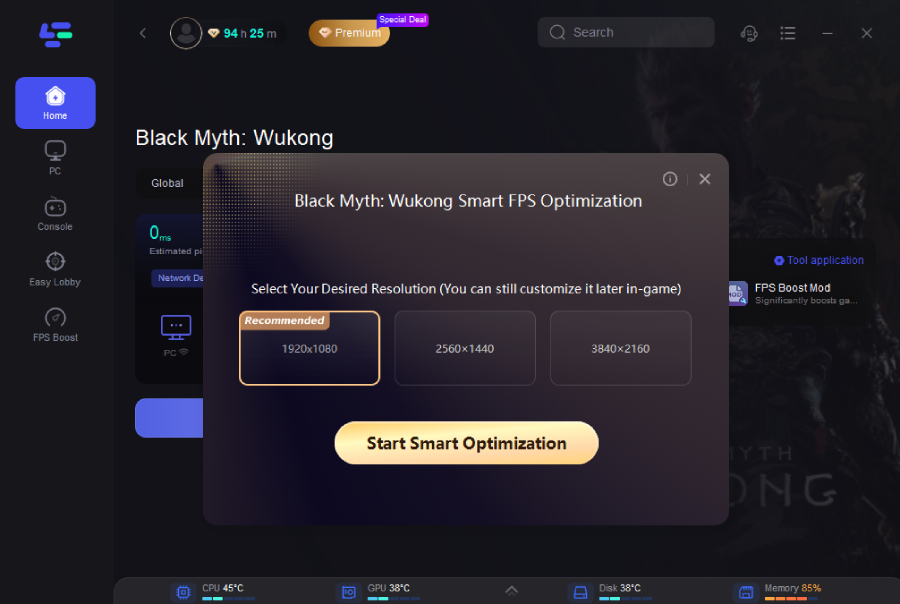 how to boost FPS in Black Myth: Wukong