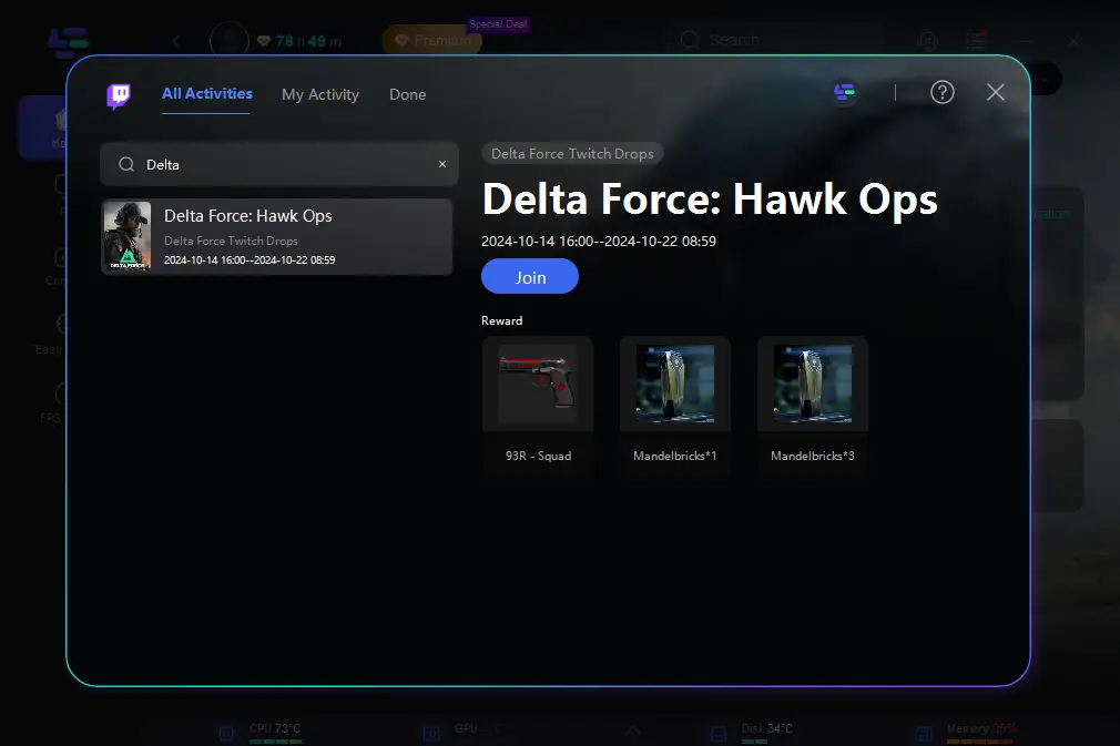 delta force hawk ops twitch drops