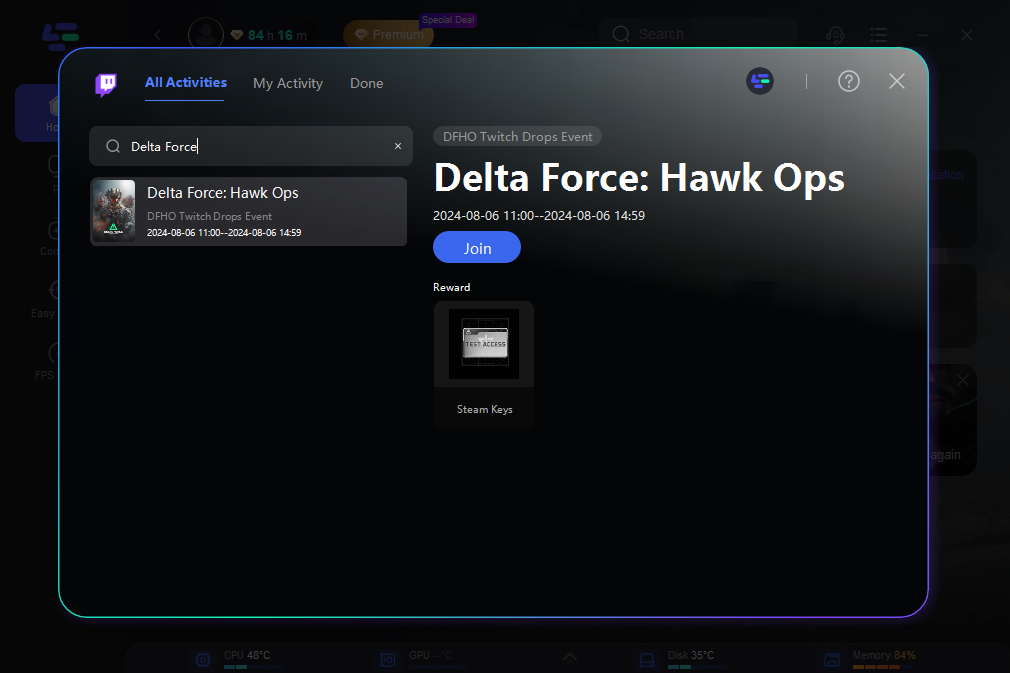 pbtenirDelta Force: Hawk Ops Twitch drops