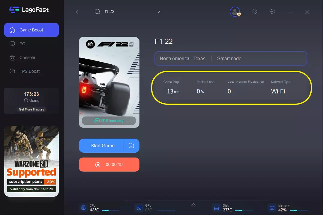 LagoFast: A Comprehensive Tool To Reduce Ping For F1 22