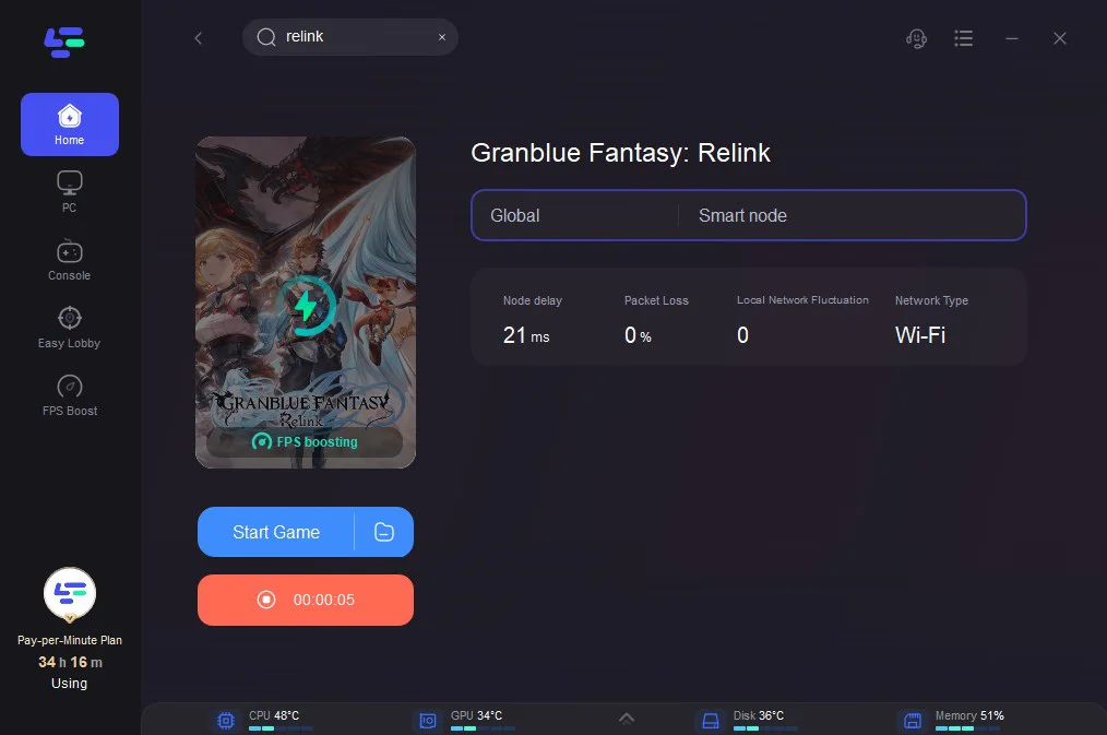 Granblue Fantasy: Relink change server