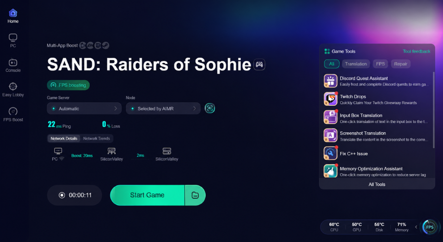 SAND: Raiders of Sophie Server Down & Server connection