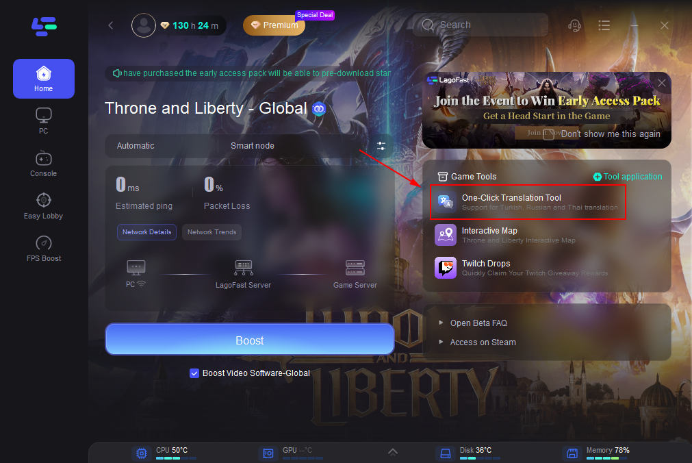 I played Throne and Liberty on the KR server 