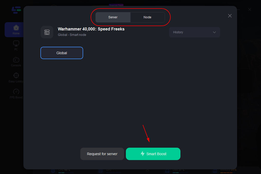 Warhammer 40000 Speed Freeks change servers