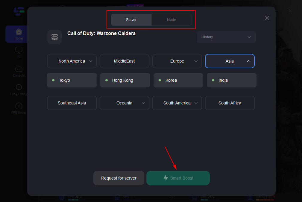 Reduce Call of Duty: Warzone Caldera Lag with LagoFast