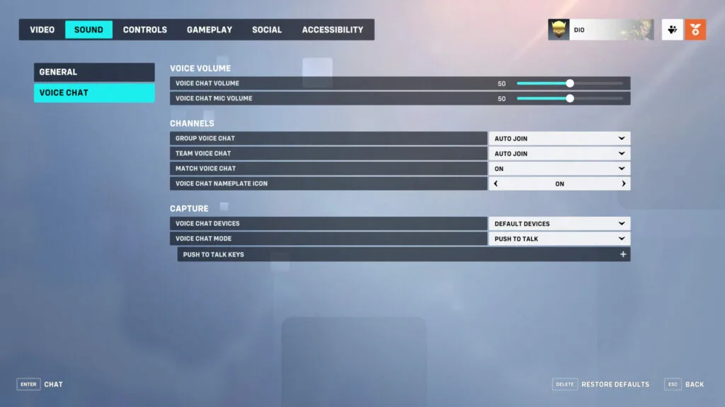 Check Overwatch 2 in-game audio settings to fix voice chat not working