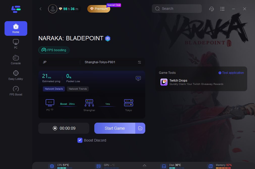 How to play in CN server Naraka BladePoint