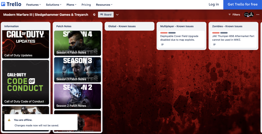 warzone 2 trello board