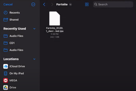 use trollstore to install fortnite step 7