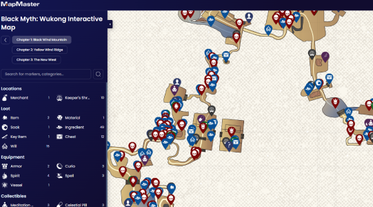 Black Myth Wukong Interactive Map