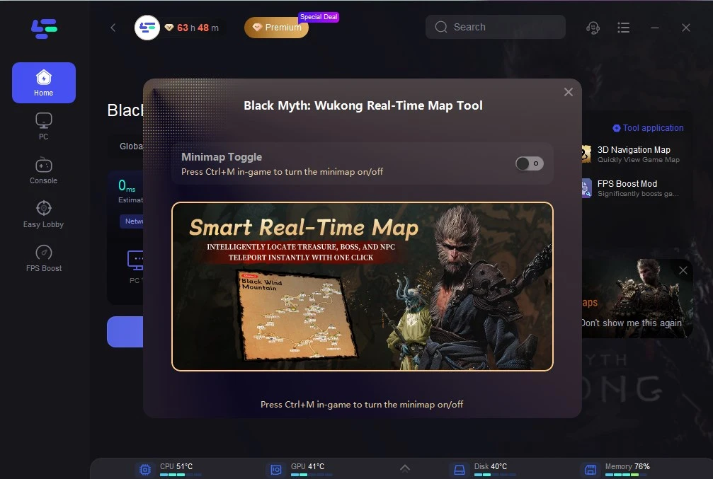 Black Myth Wukong real-time Interactive Map