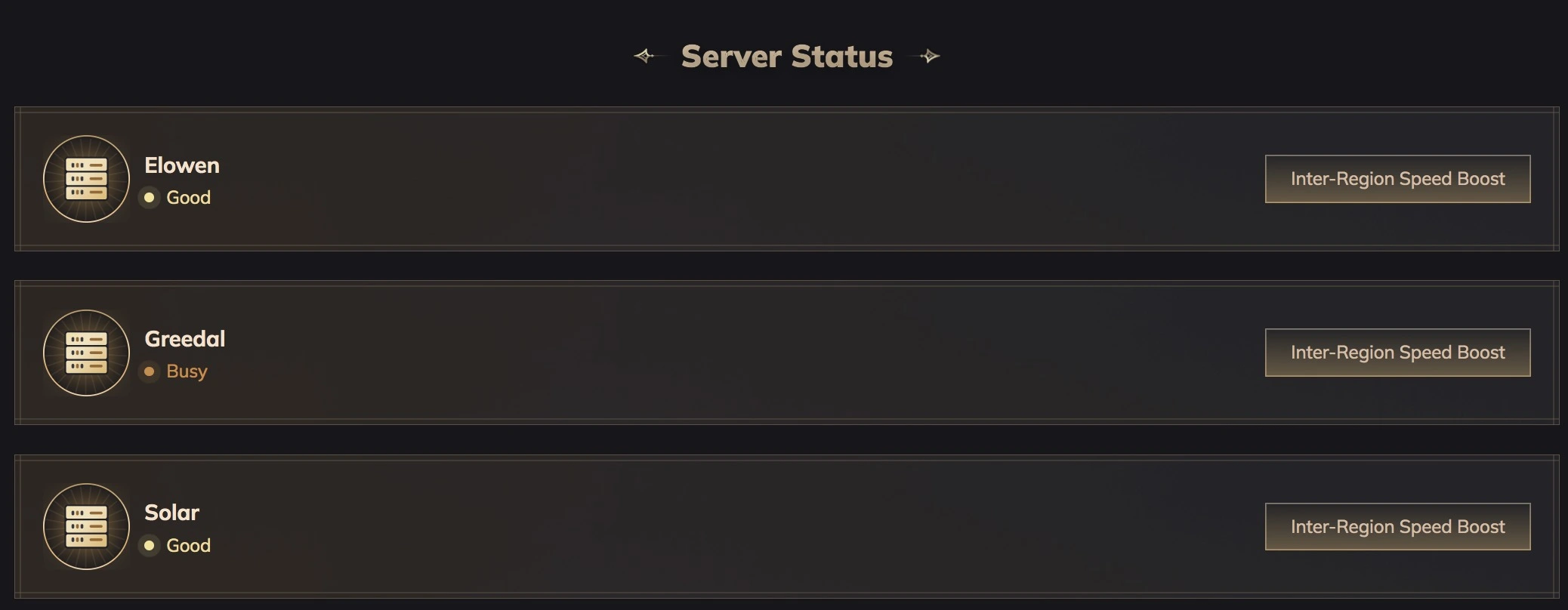 Check Throne and Liberty Server Status