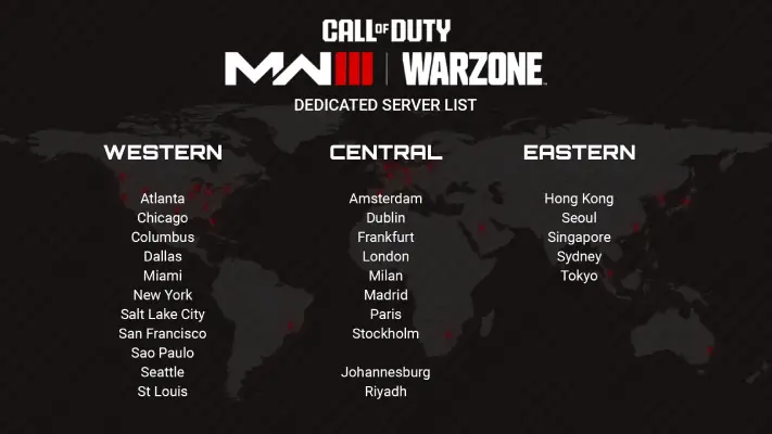 Dedicated server list for MW3 and Warzone – Updated July 2024