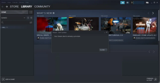 3-notification-window-showing-the-steam-client-is-already-up-to-date