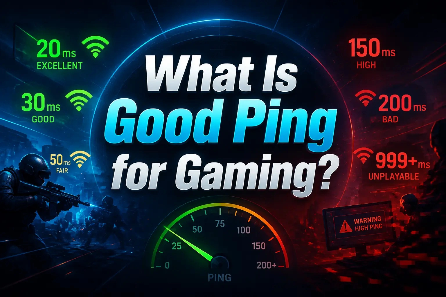10 vs 30 vs 100 what is good ping for gaming