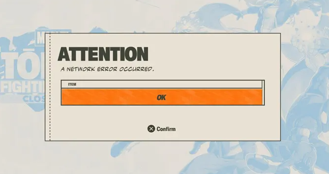 MARVEL Tōkon: Fighting Souls PlayStayion Network Issues