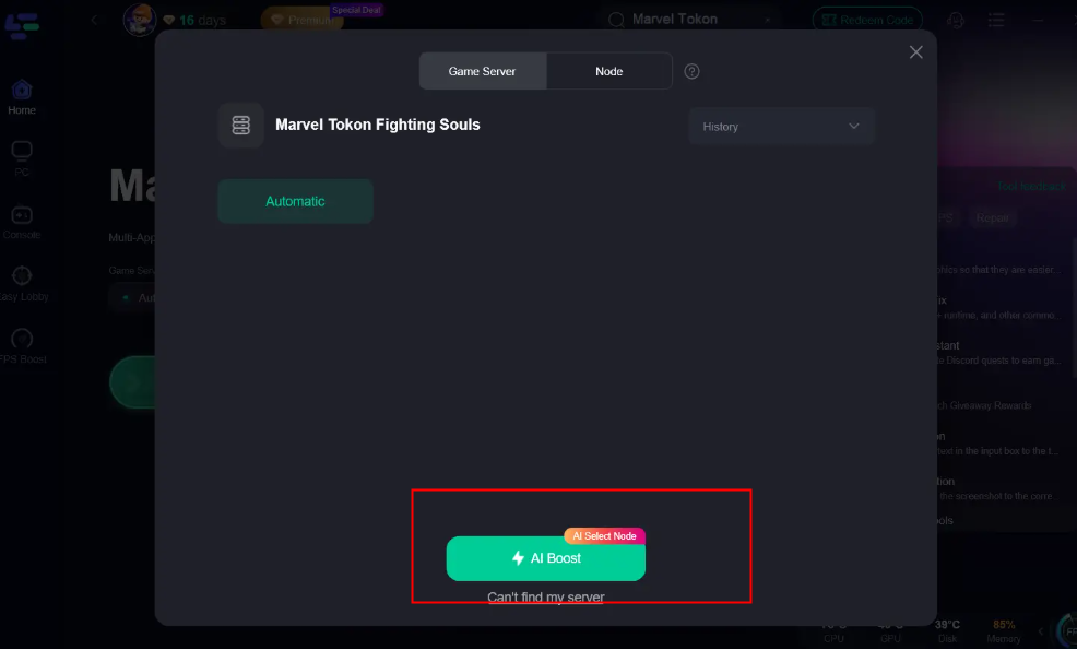 marvel tokon stuck on black screen