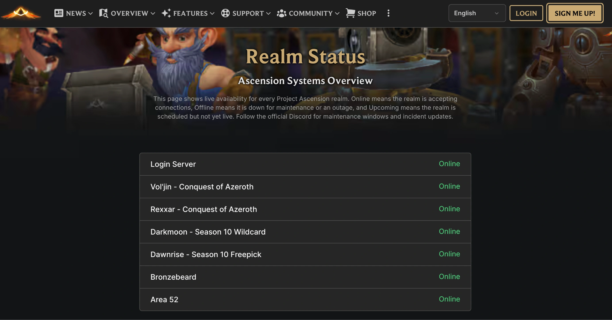 Project Ascension Server Locations & Best Server for NA/EU