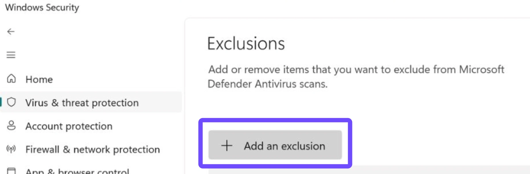 Add the entire FC 27 installation directory to the Exclusions list.