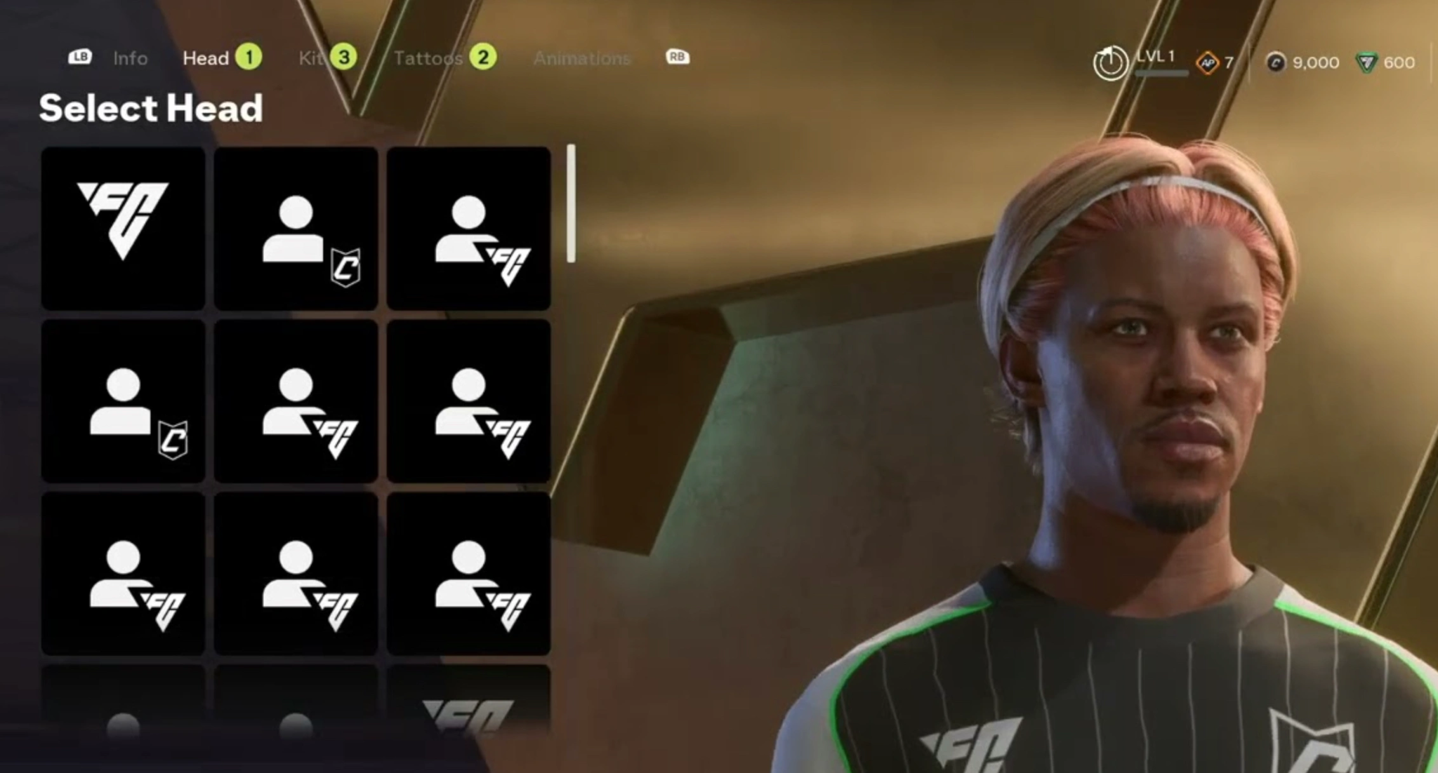 Reset your player facial presets, accessories, and hairstyle back to default options.