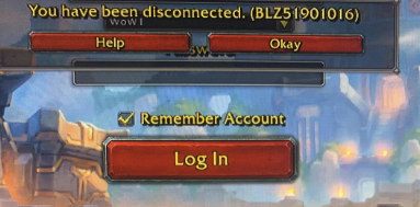 Что такое ошибка BLZ51901016 в WoW Forever